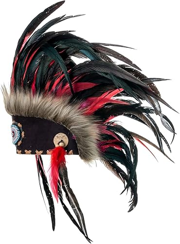 Novum Crafts Tocado de plumas Inspirado en indios nativos americanos Elige color