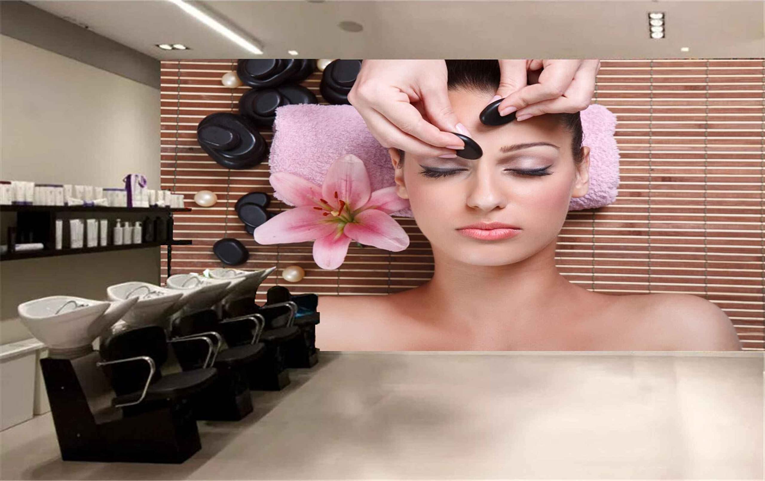 Mystic Walls MWZ3678 Ladies Face Massage Stones Pink Flowers HD 3D Wallpaper for Salon Parlour[5 ft x 3 ft] / [152 cm x 91 cm] (B0B8NCFDGW) Amazon Price History, Amazon Price Tracker