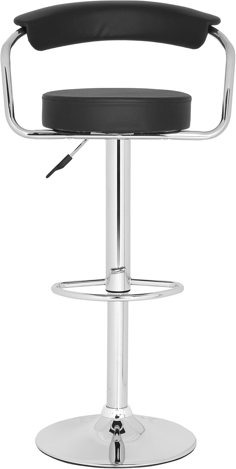 Safavieh Home Collection Angus Black Adjustable Swivel Gas Lift 25.2-31.5-inch Bar Stool