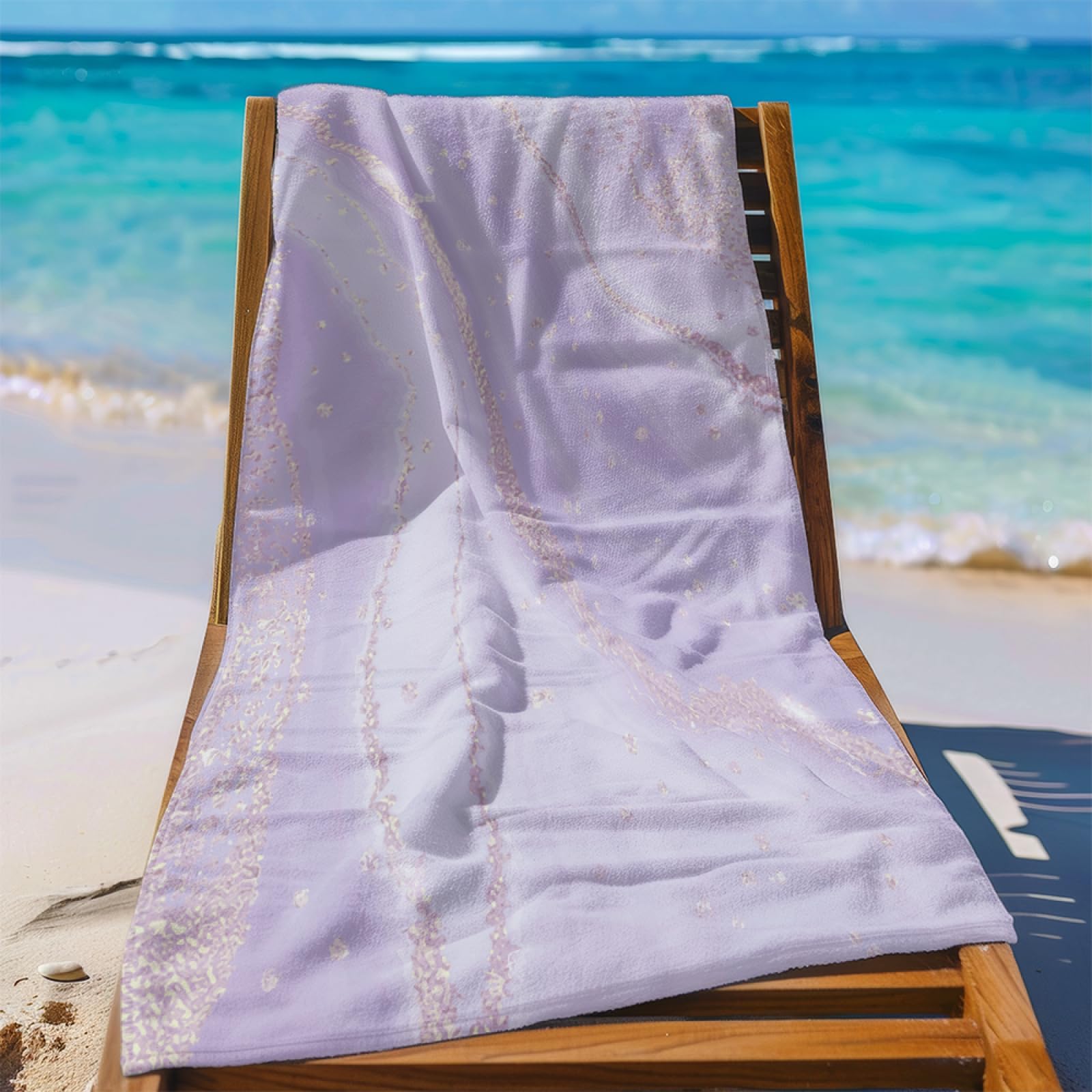 Telo Mare Microfibra 210x230 Gradiente Viola Telo Spiaggia Grande Antisabbia,XXL Asciugamano Mare, Asciugatura Rapida, Stuoia Spiaggia Leggero E Portatile