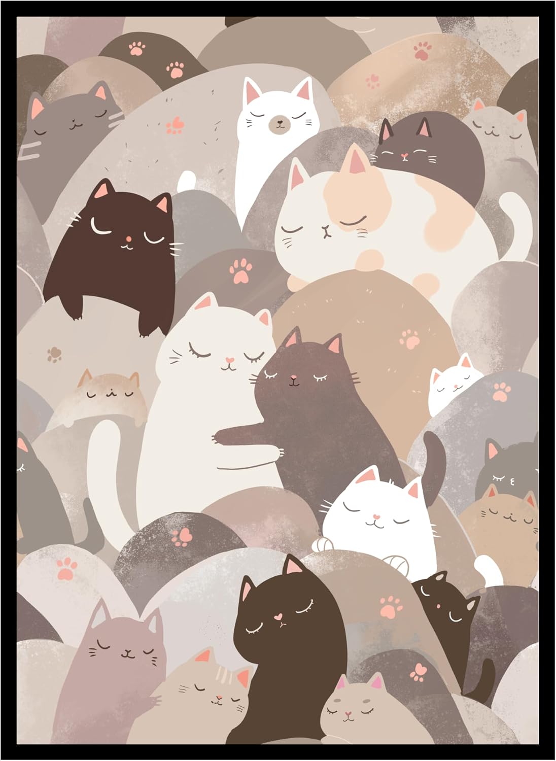100ct Textured Matte TCG/MTG Card Art Sleeves (Pastel Cats)