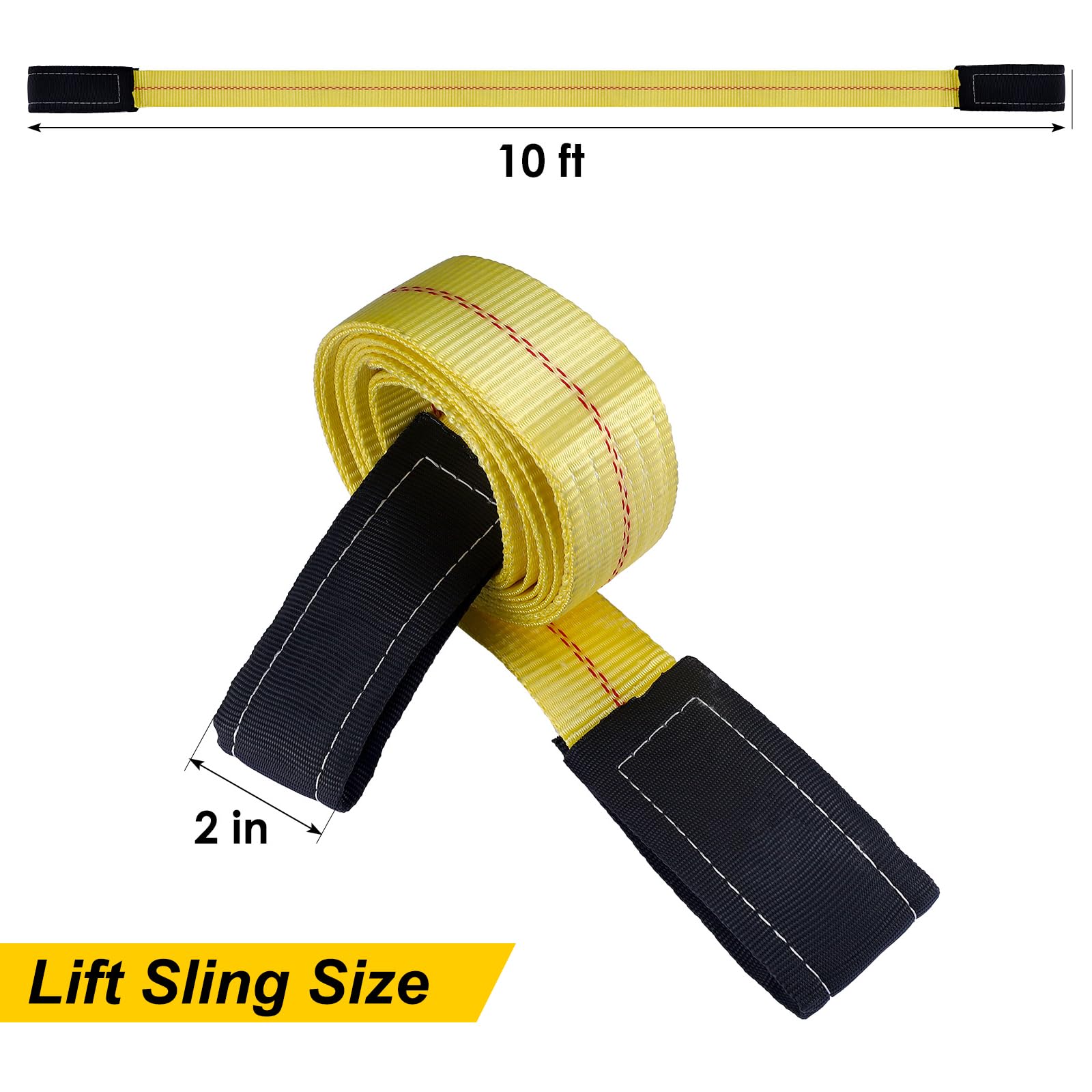 Toolly Lift Sling Straps, 2 Pcs 10FT x 2