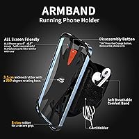 Vista 5 de Soporte de teléfono para correr, correa de muñeca de teléfono con rotación de 360° y desmontable, compatible con iPhone 16/15/13/XR, para Samsung