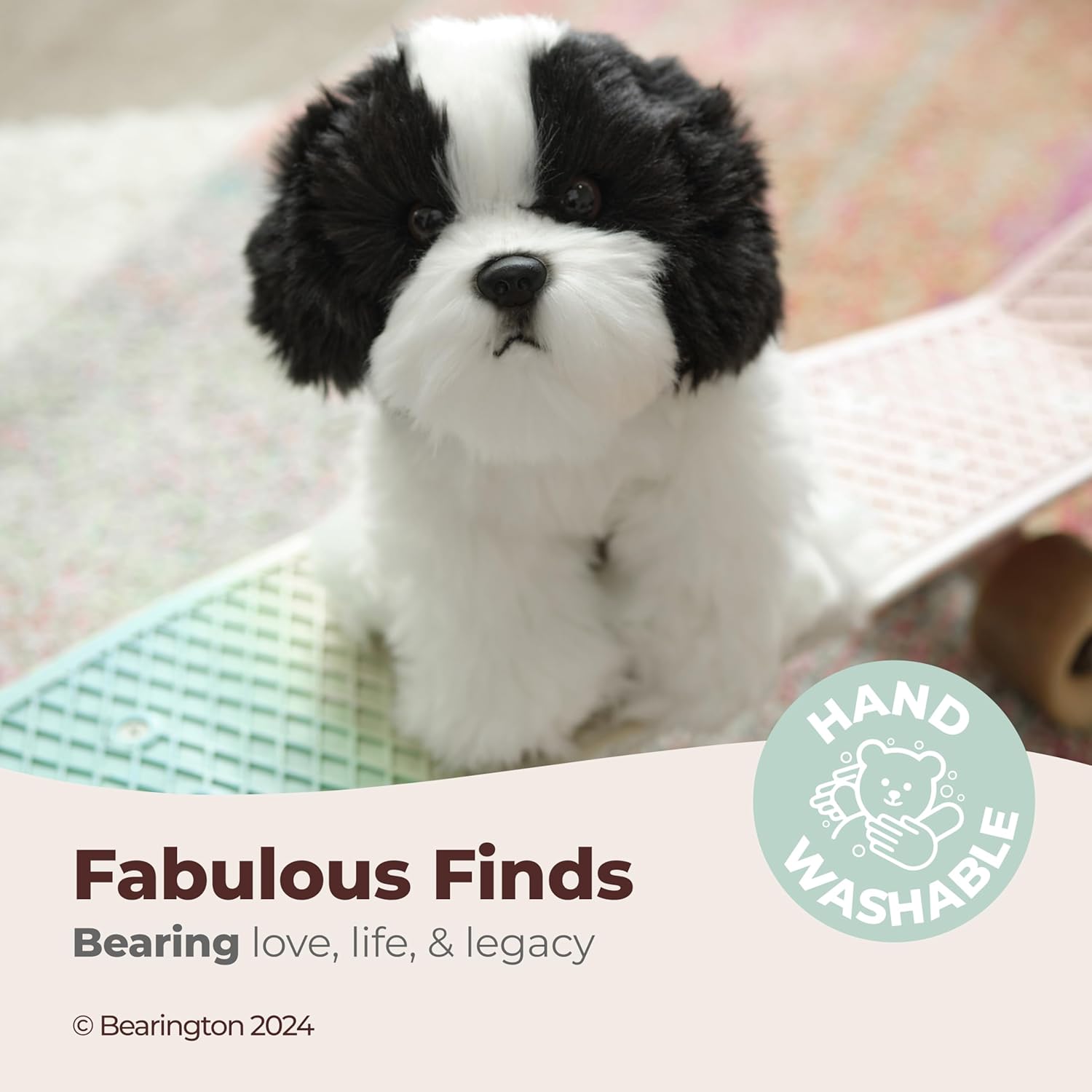 Bearington Dog Stuffed Animal - Puppy Realistic Stuffed Animals - Plush Dog Toys for Kids Shih Tzu - Butch 11 Inch