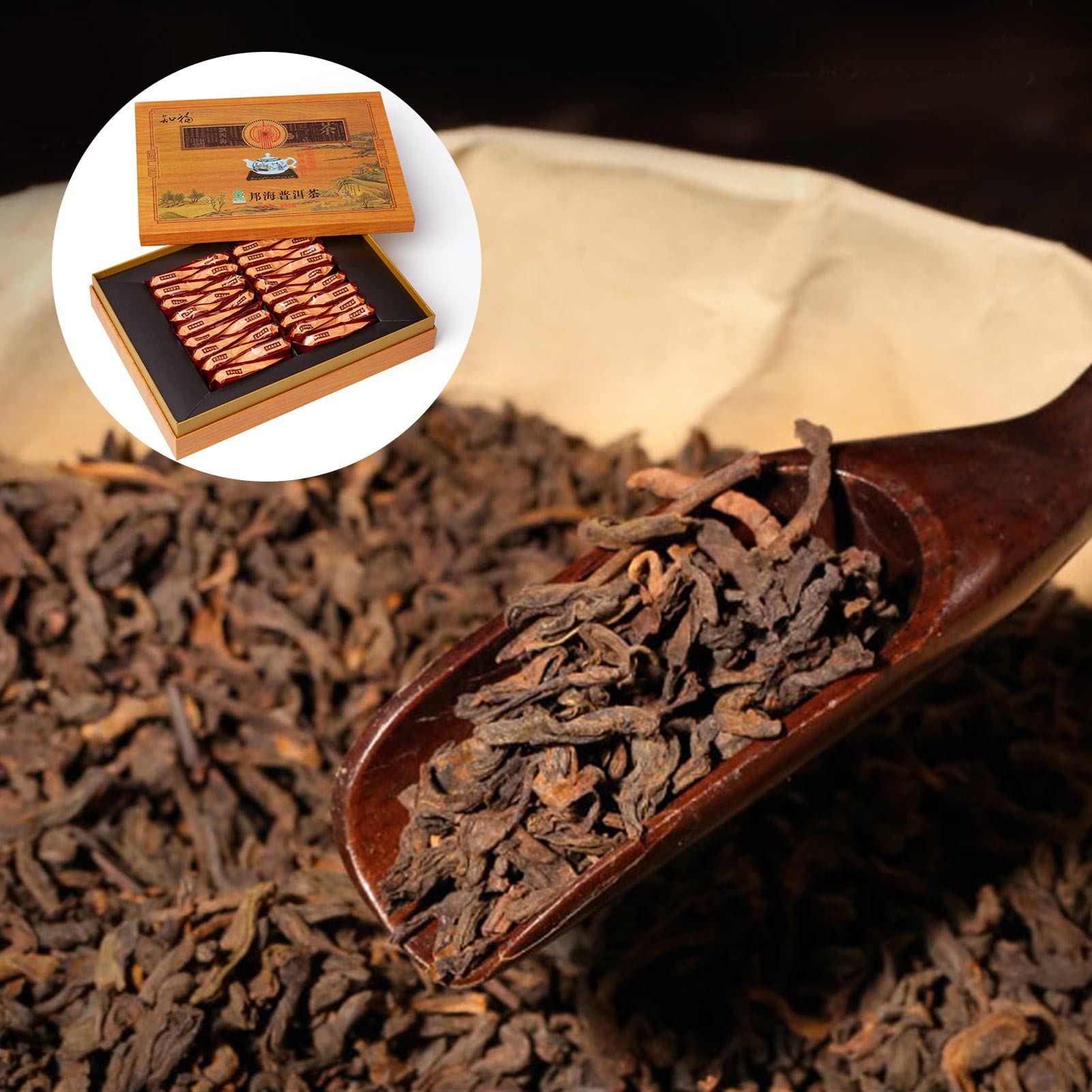 Ekologiczne torebki herbaty Pu erh, Premium 5-letnia czarna herbata Puerh luźne liście, chińska herbata Yunan Puerh, 350g/12.35 uncji