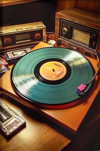 Miniatura 2 de Arte de pared de tocadiscos vintage, impresión de póster de vinilo retro, sin marco, regalos para amantes de la música y entusiastas de la época (24
