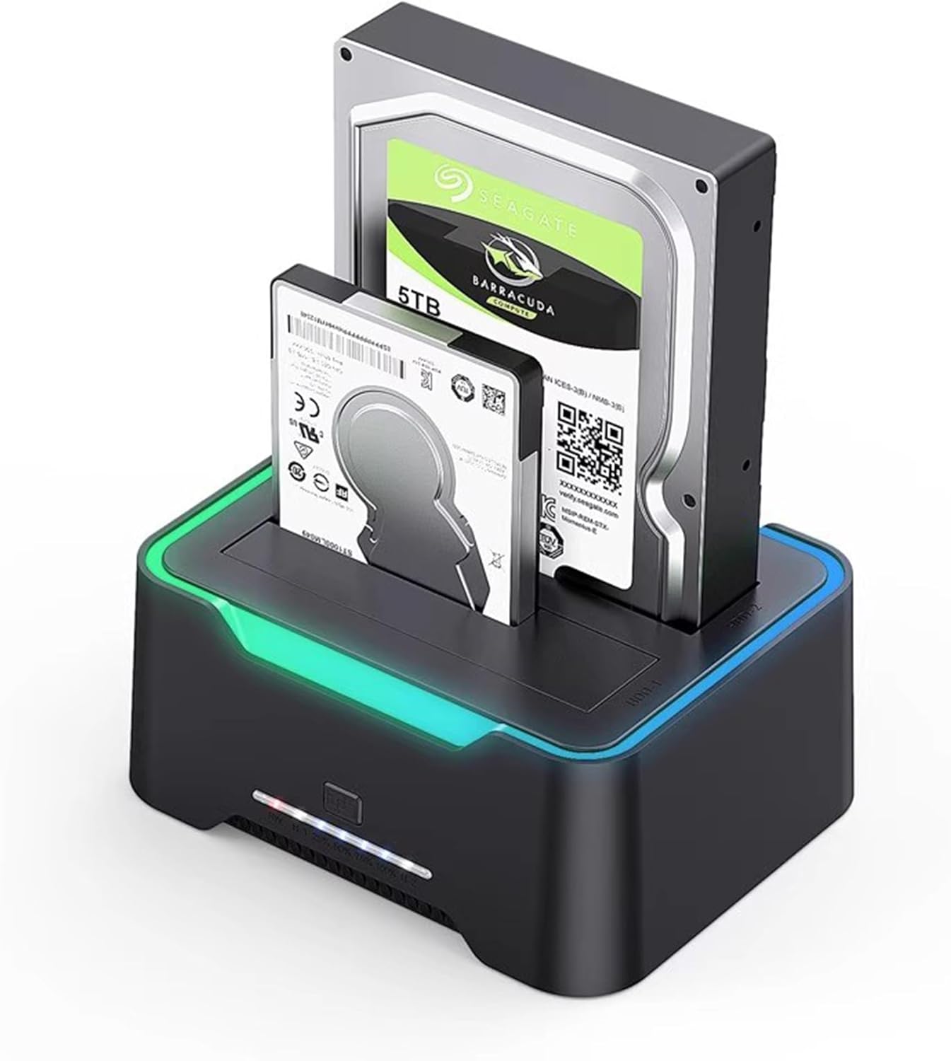 SwiftWork USB 3.0 Hard Drive Docking Station , Supports 2.5/3.5 Inch HDD/SSD (20TB x 2) Plug and Play External Docking Station, Support Offline Clone/Duplicator Function