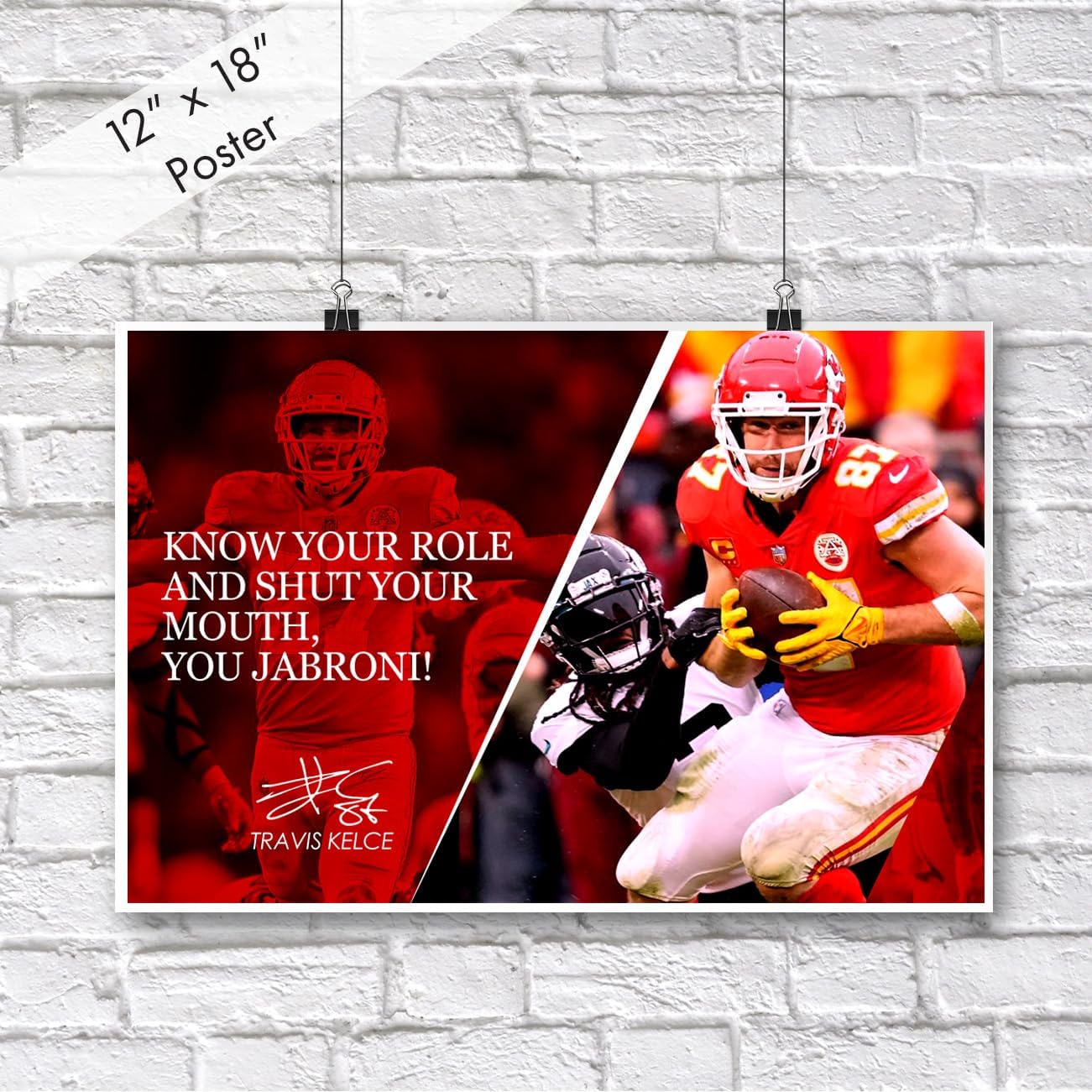 Vincit Veritas Travis Kelce Poster Motivational Quote Posters Inspirational Football Sports Decor Coaching Wall Art Growth Mindset Teacher Educational Teaching Quotes Autograph Elementary Jersey P123 - Image 2