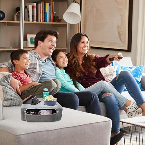 Miniatura 4 de Almohada Portavasos para Sofá Cama, Nisdoing Portavasos de 5 Orificios para Sofá! Mantiene las Bebidas al Alcance de la Mano y Conserva la