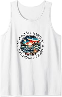 Puerto Rican Flag Huracán Boricua Festive Puerto Rico Sunset Tank Top