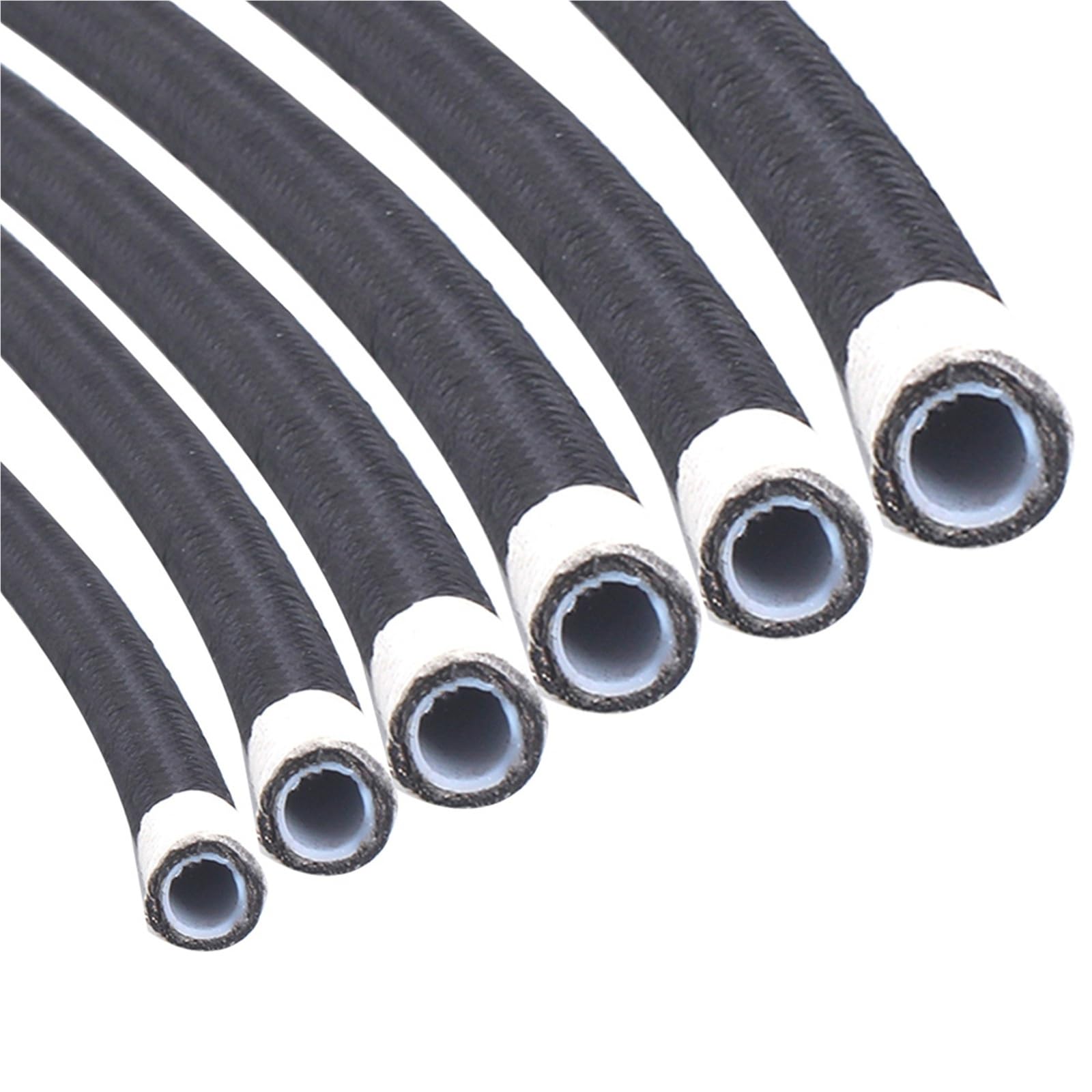Silicone Tubing Hoses, PTFE Braided Hose AN4-AN12 1M/3.0m/6M Fuel Oil Brake Cooler Rac Line(6m An10)
