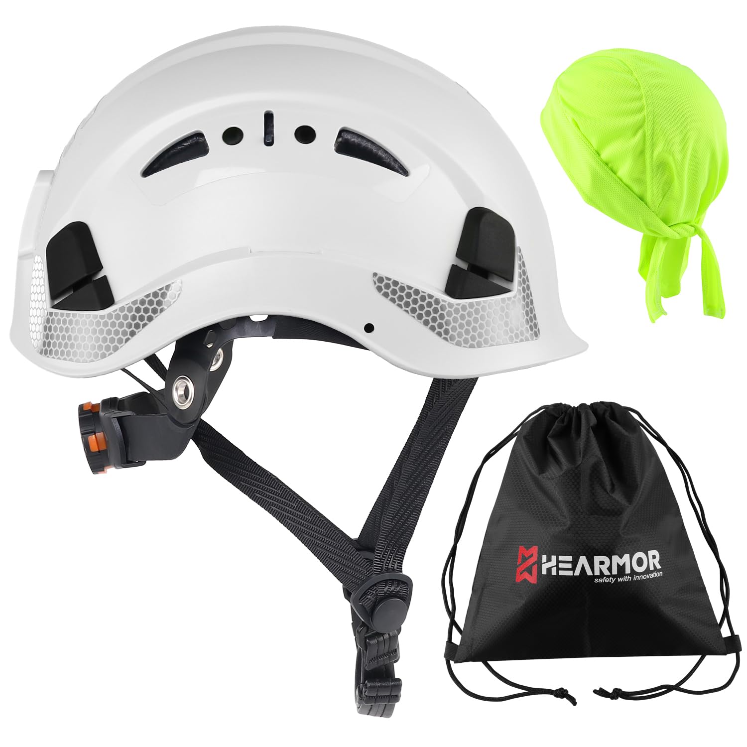 HEARMOR Mervex Vent Air ABS Casco da cantiere EN12492 certificato per altitudine, resistente agli urti