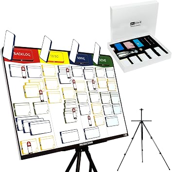 Family Chore Board Set. Full Magnetic Kanban Board Set for families. Special Design Kanban Board,77 Pieces of Kanban Magnetic Cards Set and Accessories. Home Chore Board Kit, To Do List Board
