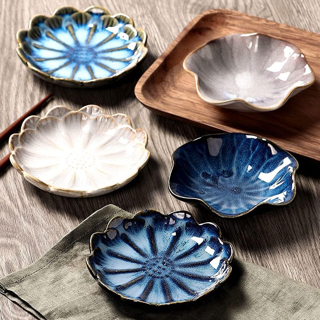 Ceramic Small Bowl-ice Cream Dessert Bowl 4 Pieces of Cereal Small Dish Bowl Snack Bowl Oven Safe Used in Microwave Oven Dishwasher Refrigerator (Color : A) (A)