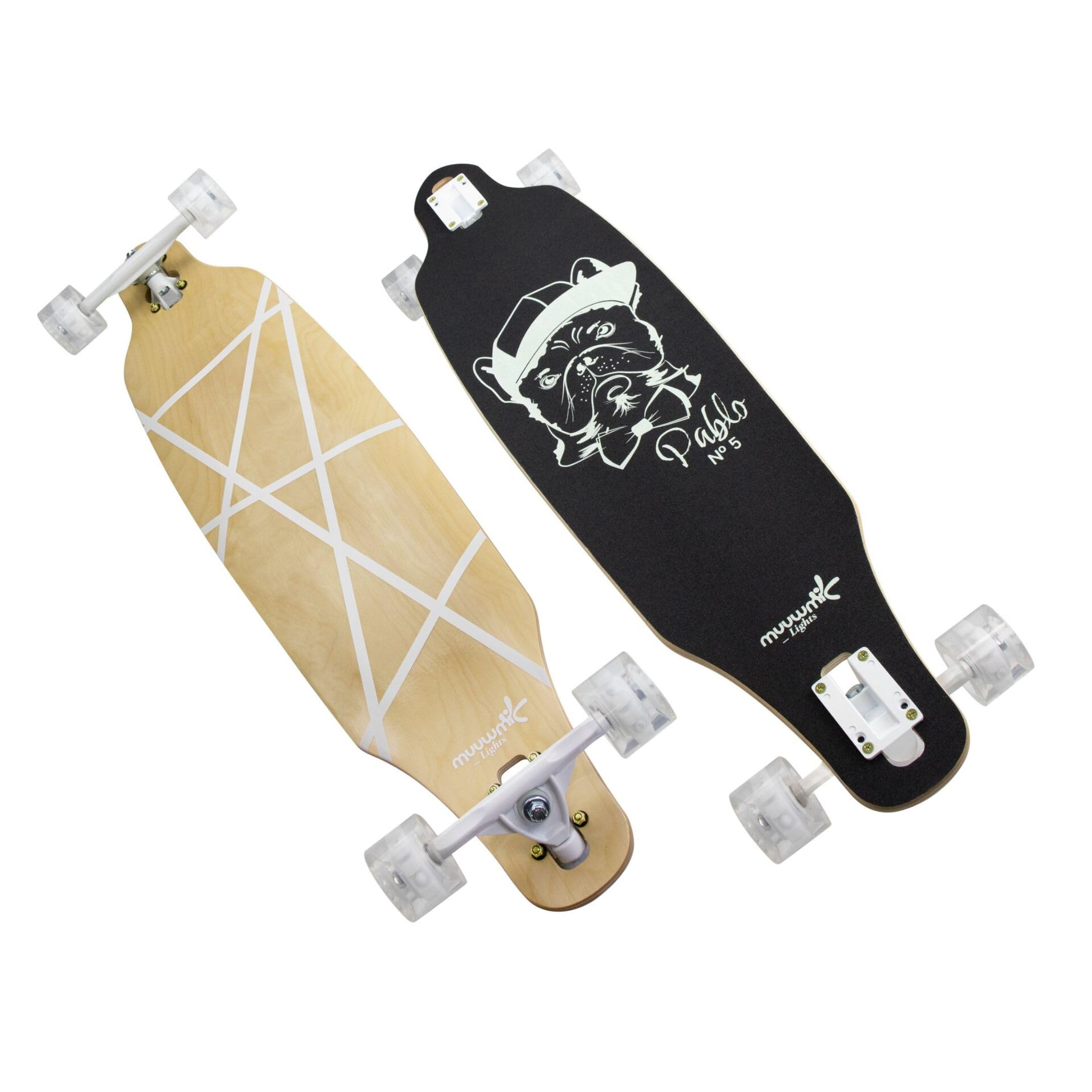 MUUWMI Longboard, Skateboard Unisex Bambini