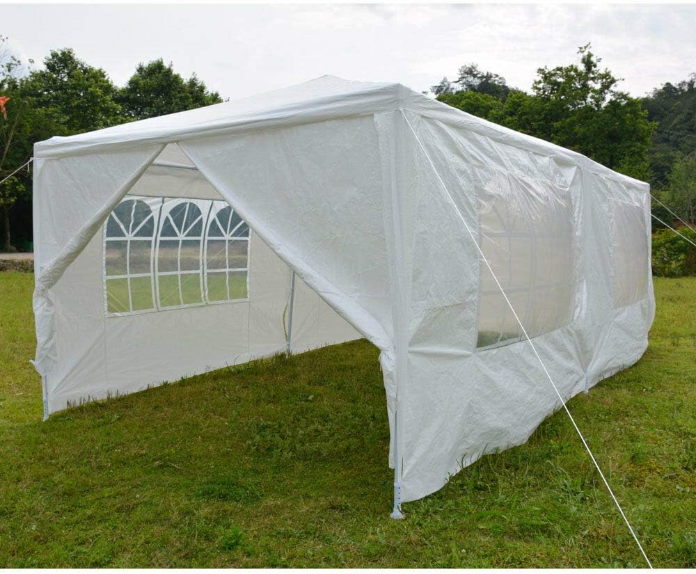 10x20' Outdoor Canopy Party Wedding Tent Gazebo Pavilion w/4 Side Wall-2 Doors