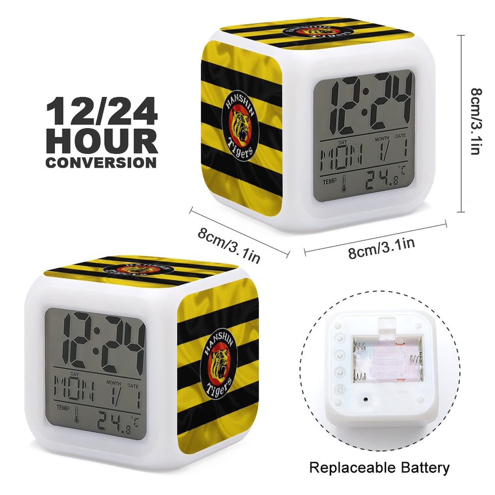 Amazon.co.jp: 阪神タイガース 目覚まし時計 アナログ 大音量 アラーム
