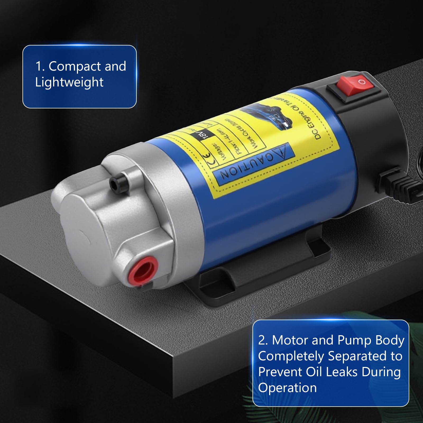 Kabellose Dieselpumpe kompatibel mit Makita 18V Akku, 100W Tragbare Motorölabsaugpumpe mit 2 Schläuchen für Traktor, Wohnwagen, Boot, LKW (ohne Batterie)
