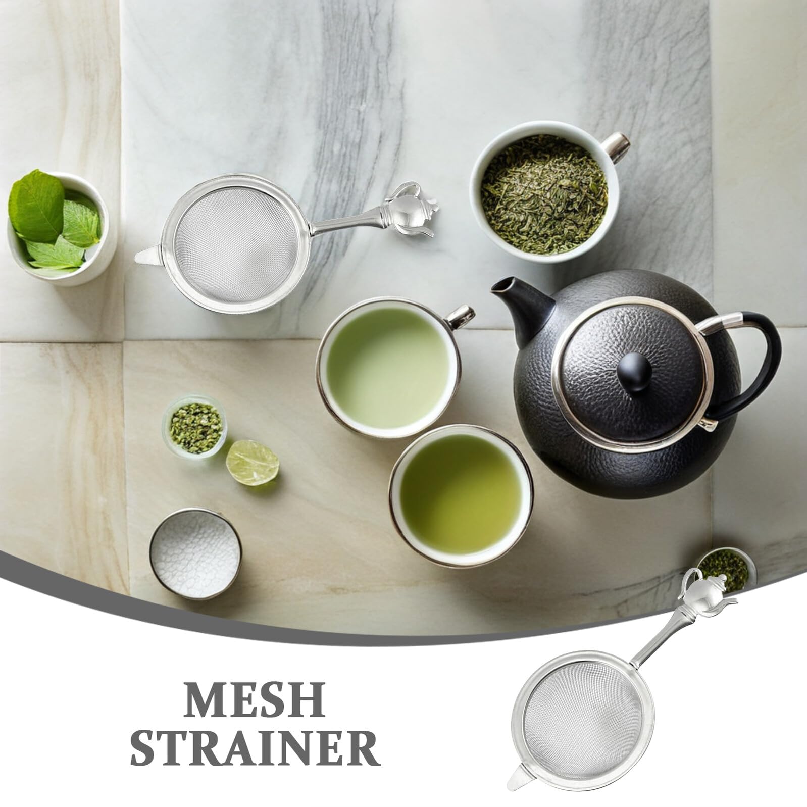SHERCHPRY Infuseur à Thé Acier Inoxydable Filtre à Thé à Maille Fine Accessoire De Cuisine Pratique Et Pour Maison Et Bureau