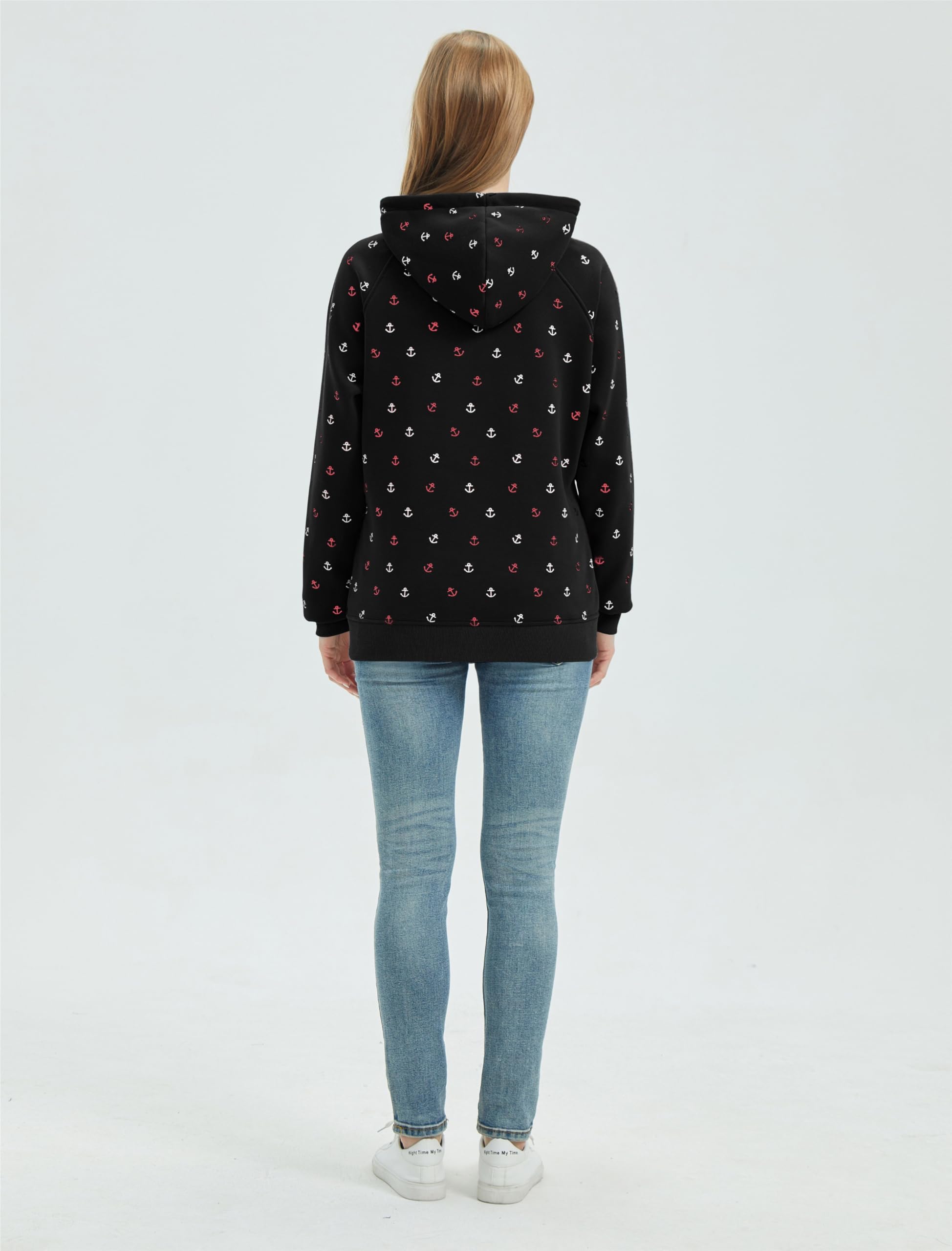 Jacke Damen Sweatjacke Hoodie Sweatshirt Oberteile Damen Pullover Kapuzenpullover Pulli mit Reissverschluss