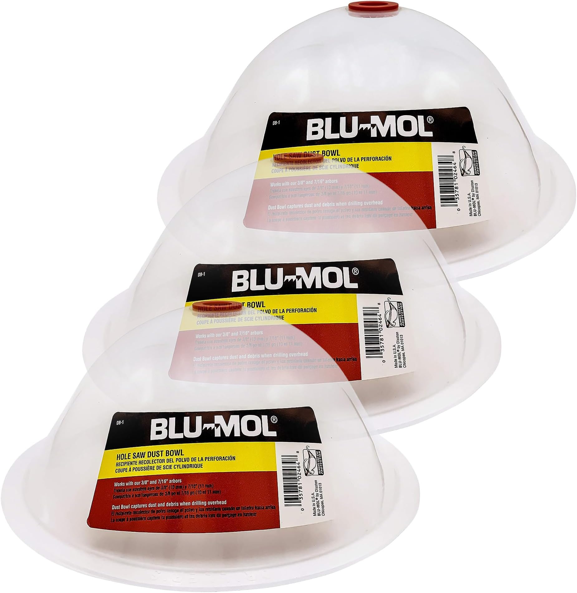 Disston E0215003 Three-Pack Blu-MOL RemGrit Hole Saw Accessories Dust Bowl, f...