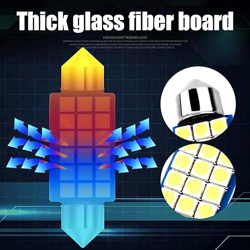 Miniatura 3 de 4 bombillas LED para coche, luces de lectura de cúpula interior, para Nissan Sentra Sylphy B17 2012 2013 2014 2015 2016, accesorios