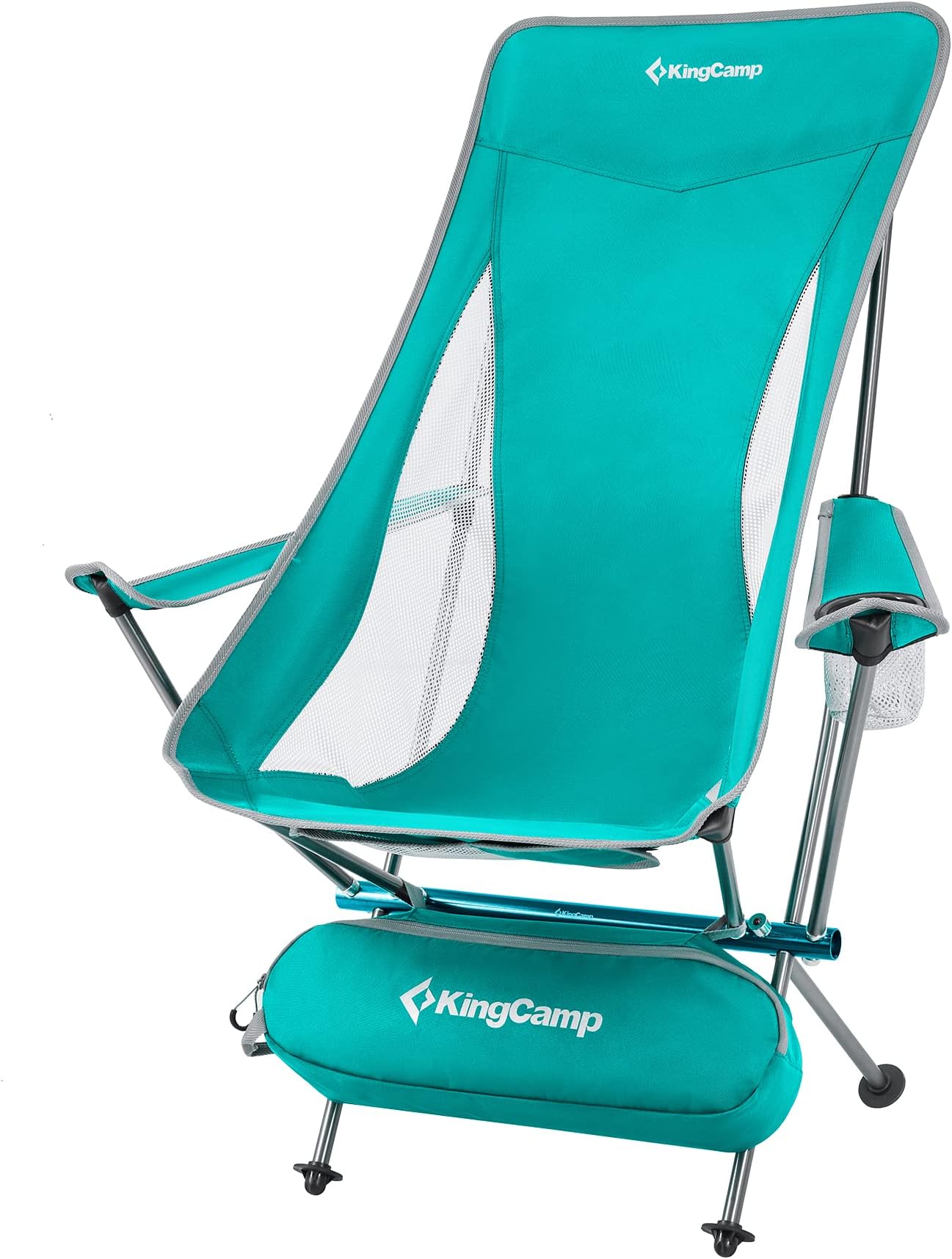 KingCamp Ultralight High Back Folding Camping Chairs Adults with Armrest, Upgrade All-Aluminum Alloy Bracket, Lightweight Camping Chair Camp Compact Portable Outdoors with Carry Bag