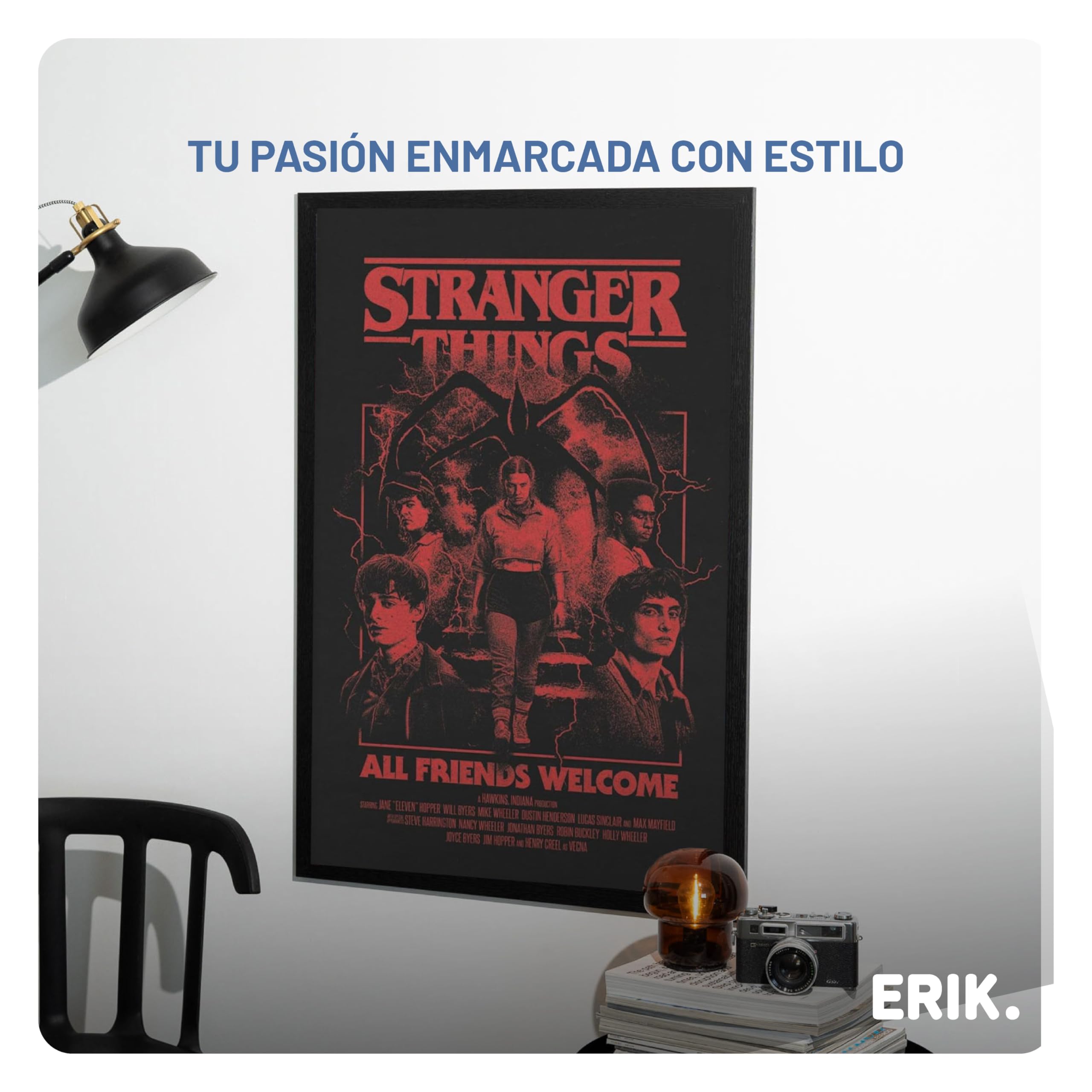 Grupo Erik Marco poster 61 x 91 5 cm negro - Marco madera | Marcos para cuadros - Decoracion hogar Apto para colgar posters de pared, laminas decorativas…