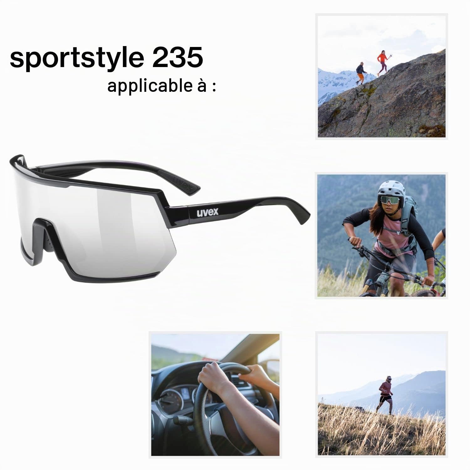 Uvex Sportstyle 235 lunettes de sport Mixte (lot de 1)