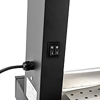 Vista 8 de Calentador de papas fritas, lámpara de calor comercial para pollos de acero inoxidable para alimentos, luz de calor, estación de descarga