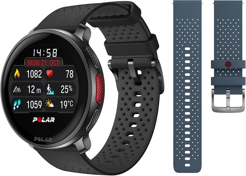 Polar Vantage V3 - Reloj deportivo con GPS, Monitor de frecuencia cardíaca avanzado, Duración de la batería ampliada, Smartwatch para hombre y mujer, Mapas offline, Reloj de running, Reloj de triatlón