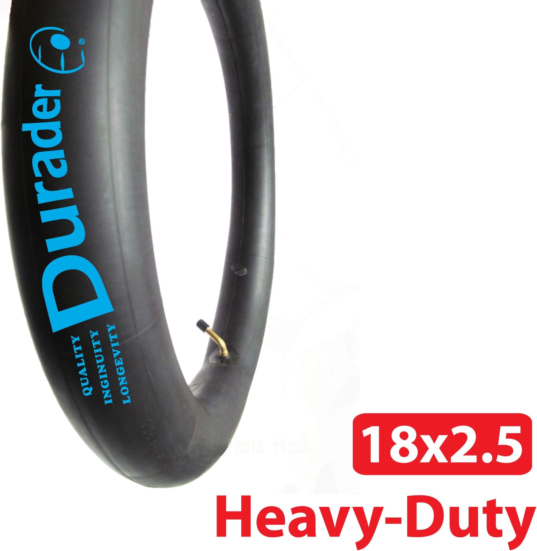 DURADER 18x2.5 Inner Tube with Angled Schrader Valve for Electric Bikes