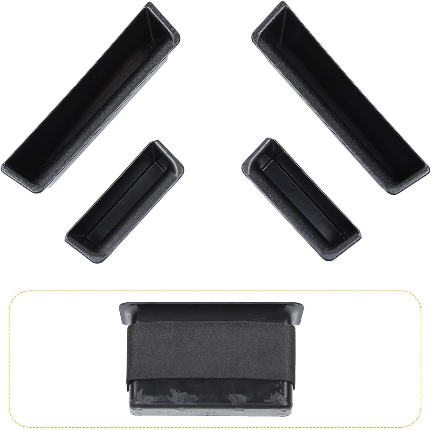 JeCar Door Handle Storage Tray Organizer for 2007-2010 Jeep Wrangler JK JKU