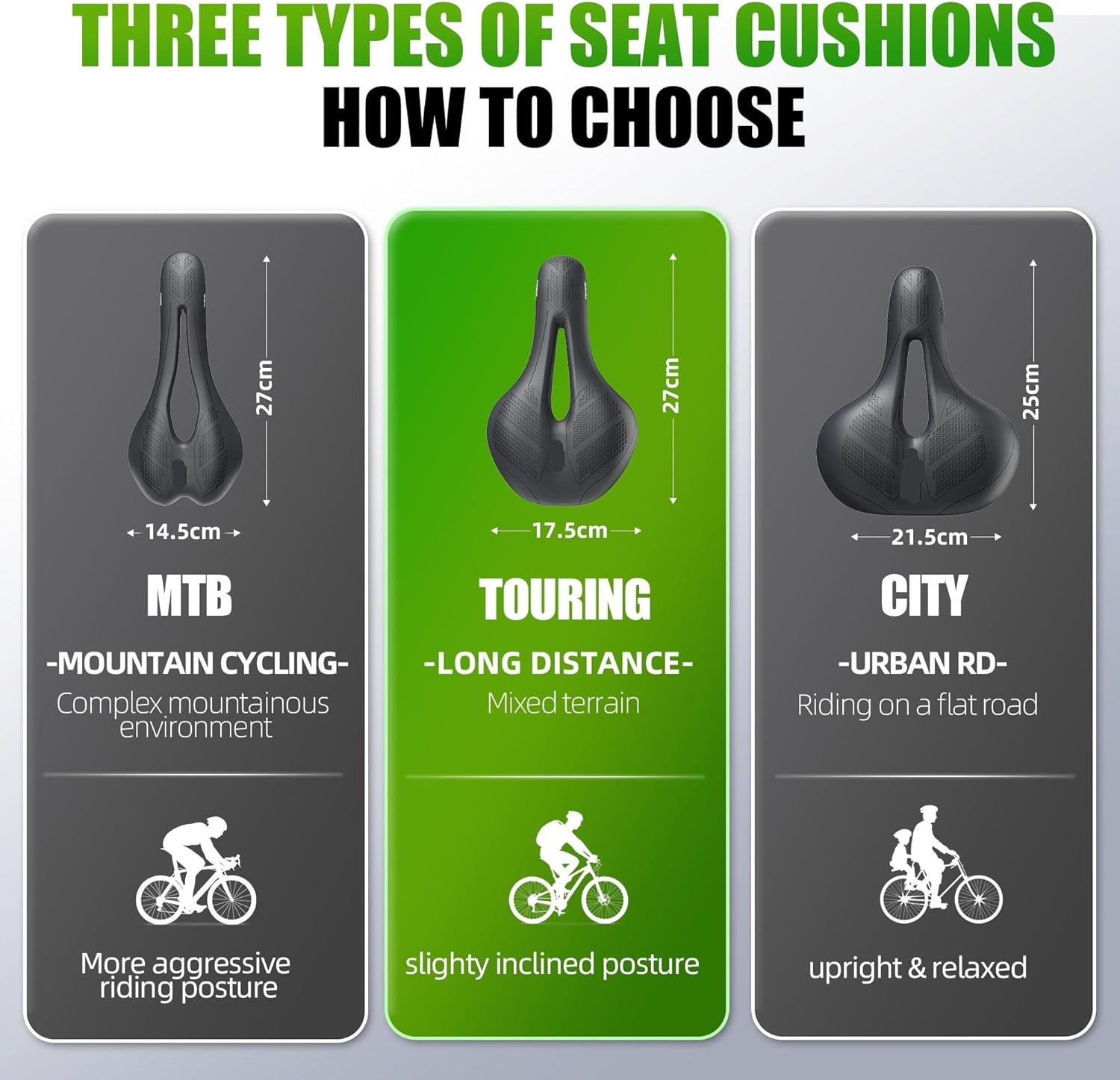 Waterproof Bike Saddle Hollow Breathable & Shock Absorption - Comfortable Seat for MTB, Road & City Cycling