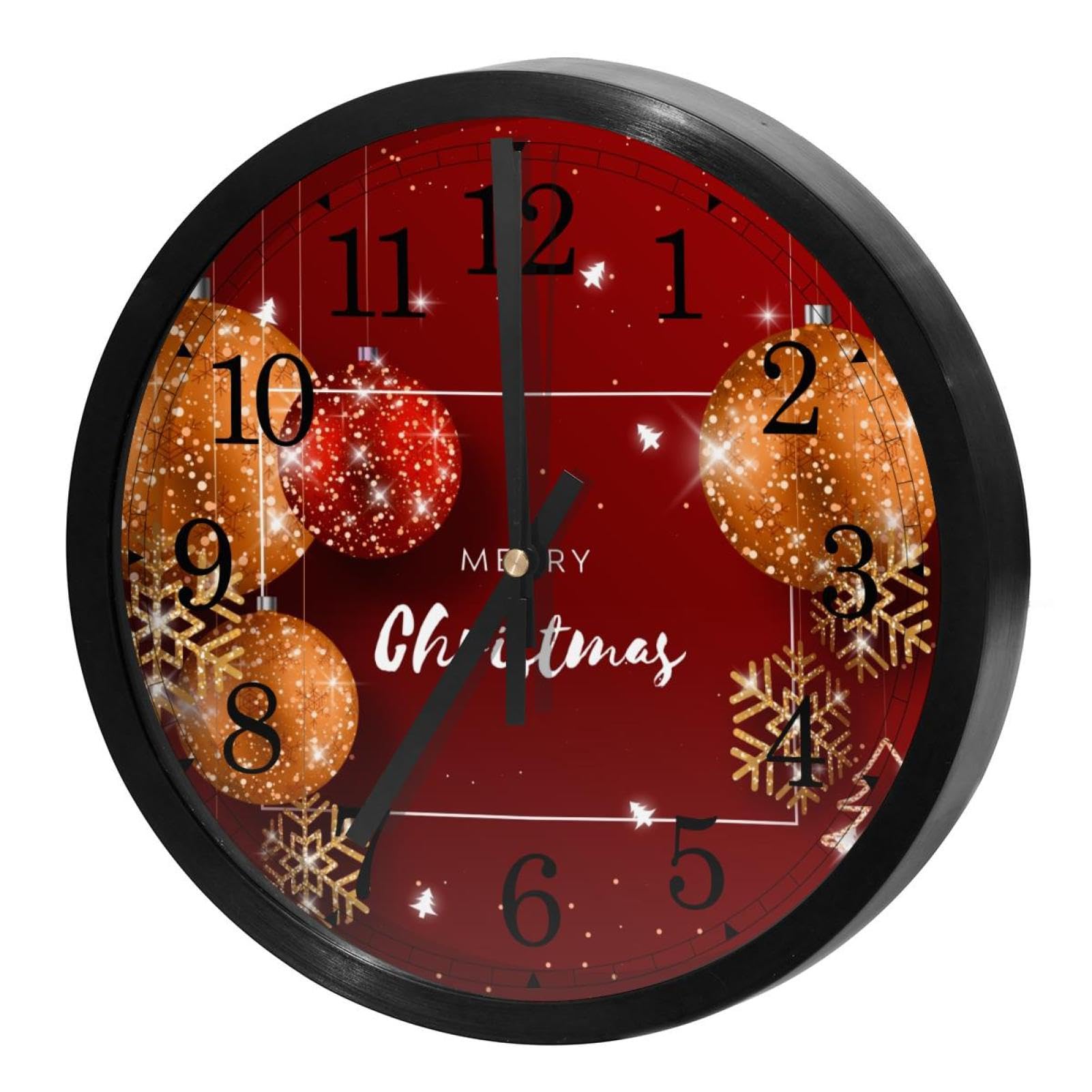 Horloge murale silencieuse à quartz sans tic-tac ronde à piles maison cuisine