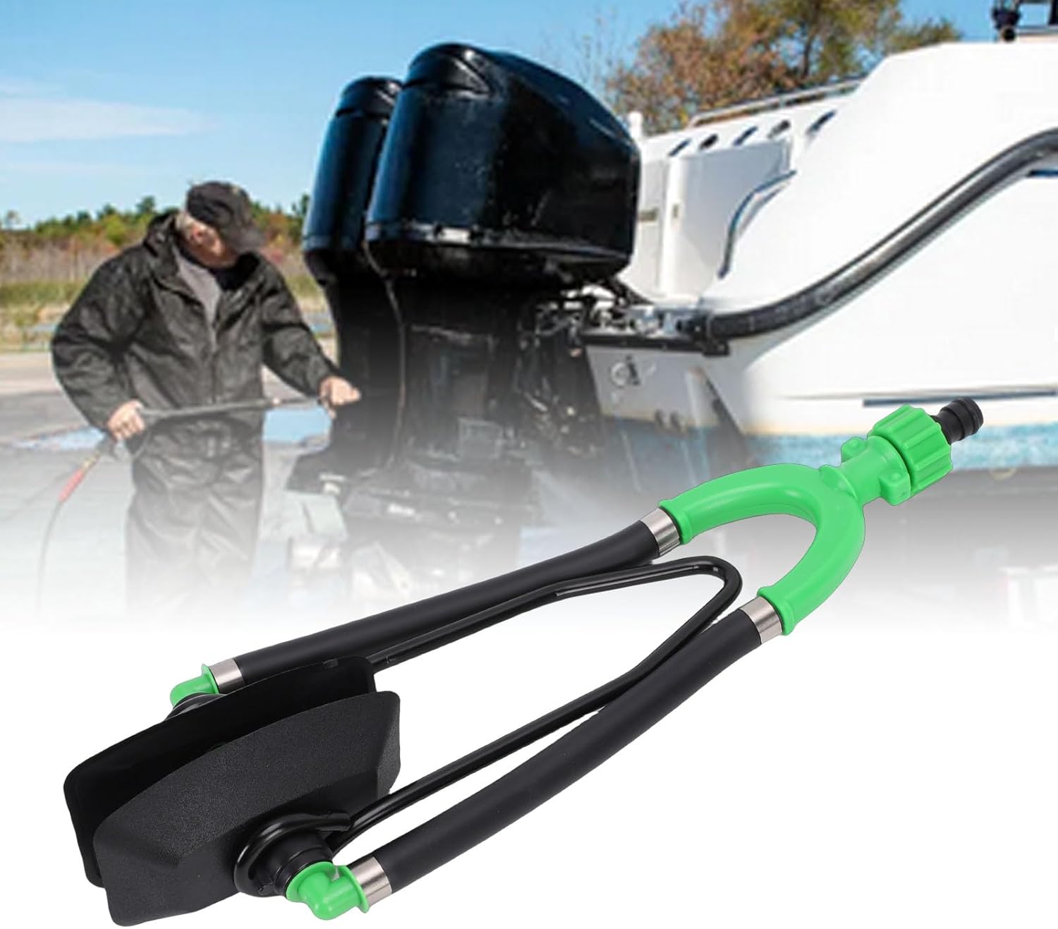 Boat Motor Muff Outboard Inboard Engine Ear Flusher for Marine Engine Winterizing Flushing Warming