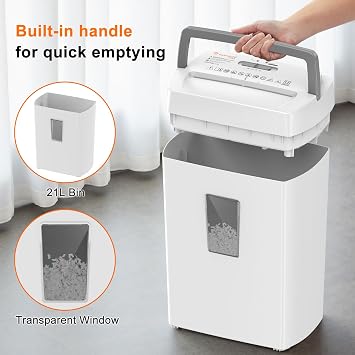 Bonsaii 12-Sheet Micro-Cut Paper Shredder for Home Office,P-4 High Security