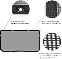 Vista 4 de Shadeidea - Parasol para Jeep Wrangler JL Unlimited (2018-2023) de 2 puertas y 4 puertas frontales, pantalla de malla negra para parasol JLU SAHARA