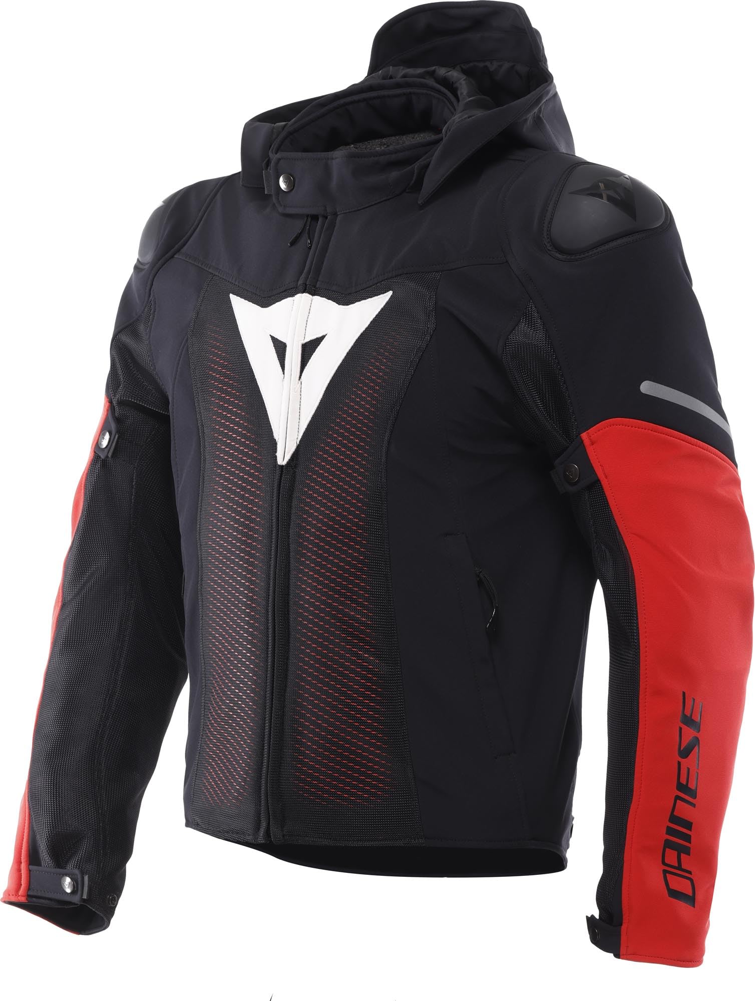 DAINESE Super Sprint Air Giacca tessile da motocicletta, nero/bianco/rosso, 52