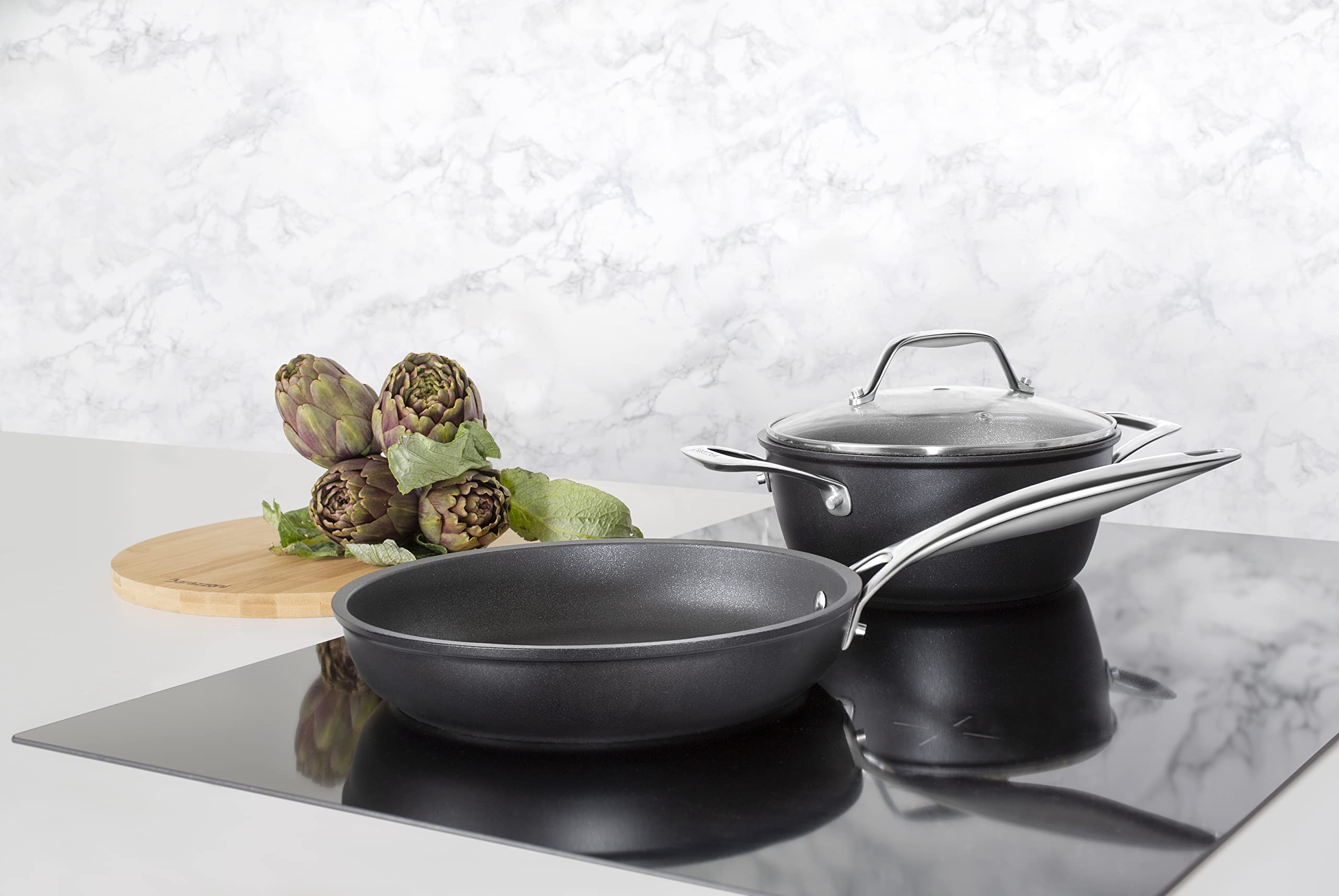 Barazzoni 蓋付 ローキャセロール 28cm MY LADY ステンレス 71jdPu+JyuL._AC_UF894,