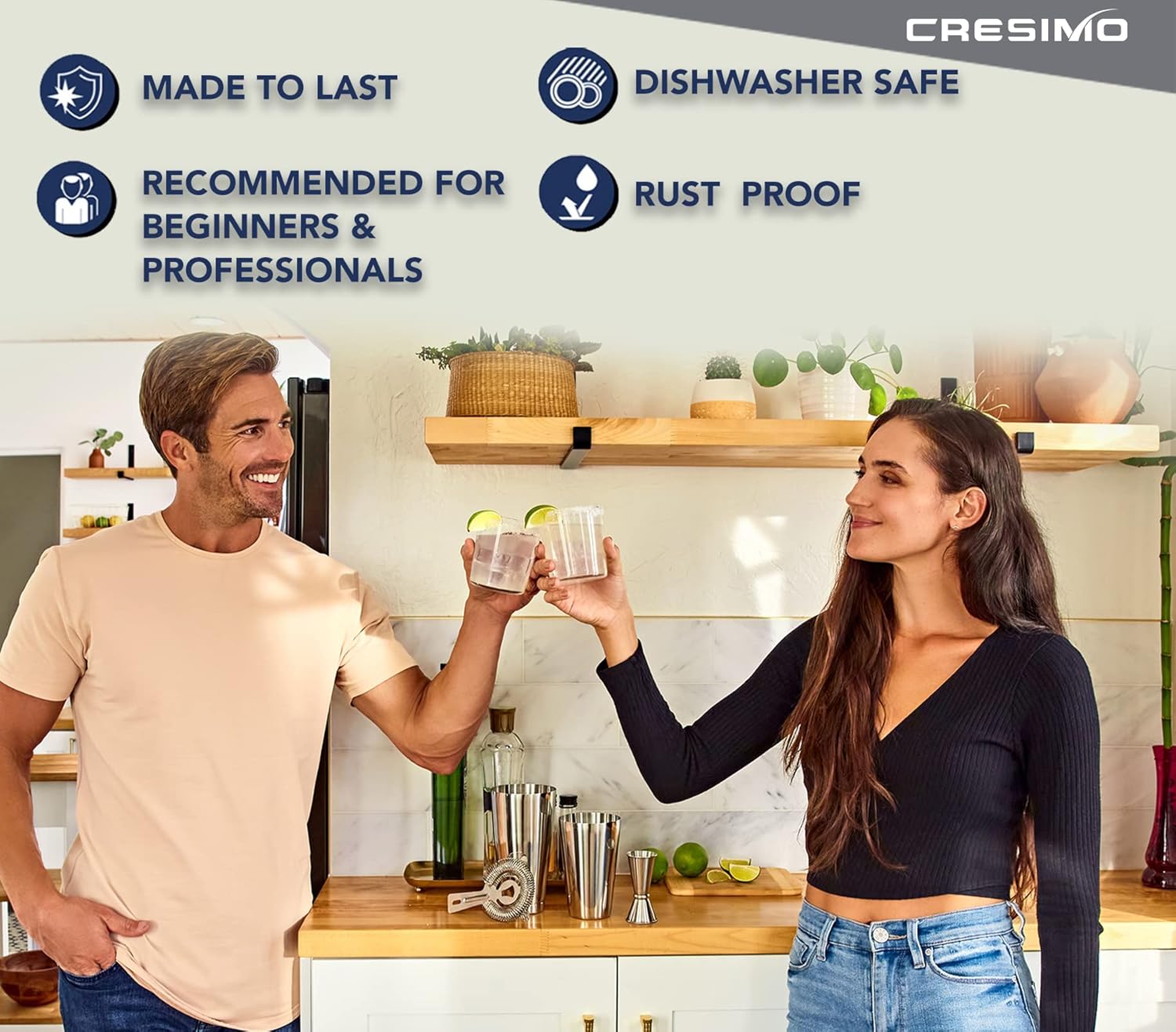 Rеvіеw Prоduсt 4pc Boston Cocktail Shaker Set - Large Stainless Steel Boston Shaker Bar Set with 28oz Weighted and 18 oz Unweighted Martini Drink Shaker Cups & Bartender Kit - Jigger, Hawthorne Strainer - Cresimo Lіmіtеd Stосk 4pc Boston Cocktail Shaker Set - Large Stainless Steel Boston Shaker Bar Set with 28oz Weighted and 18 oz Unweighted Martini Drink Shaker Cups & Bartender Kit - Jigger, Hawthorne Strainer - Cresimo