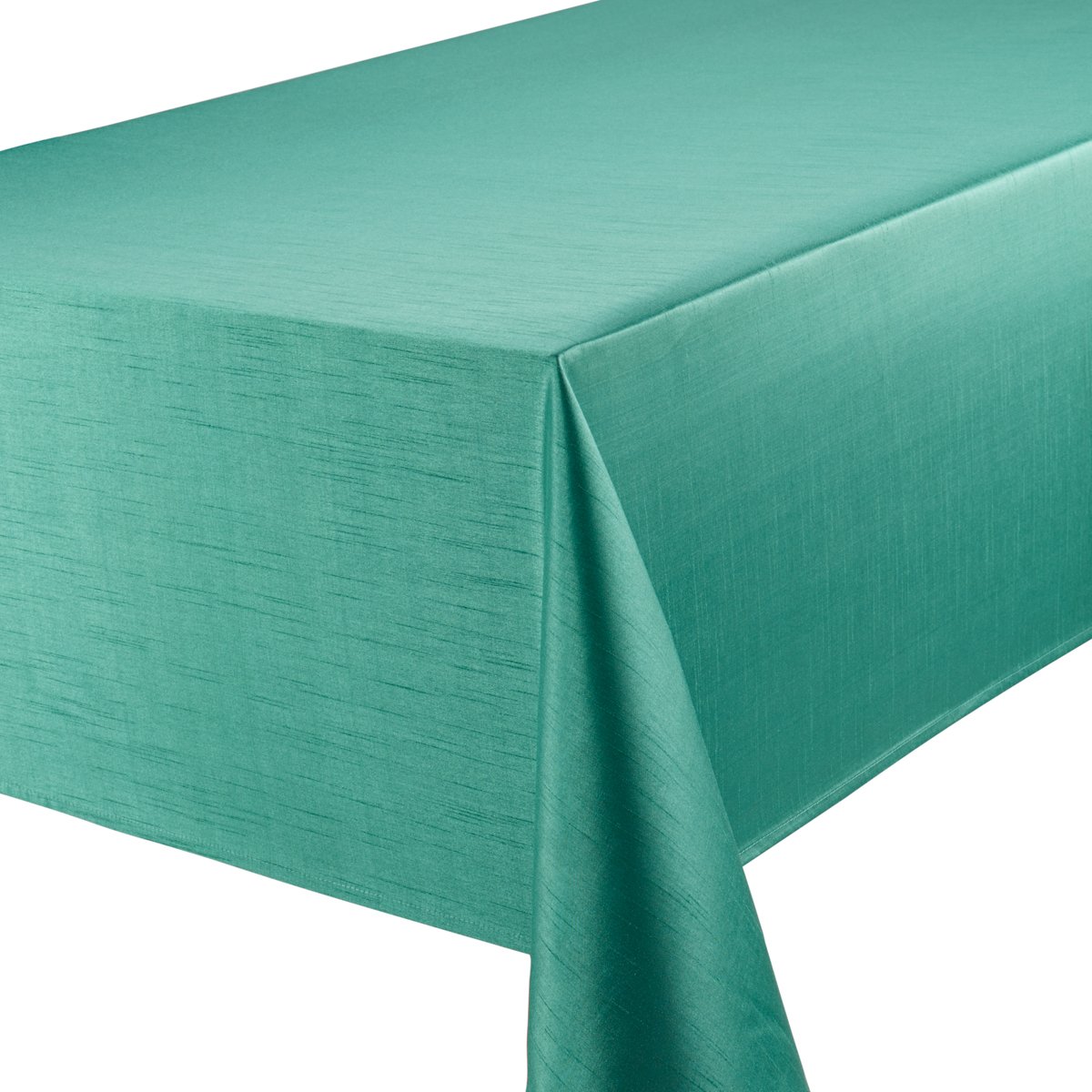 Casual Dining Teal 52 X 70-Inch Faux Silk Oblong Tablecloth,