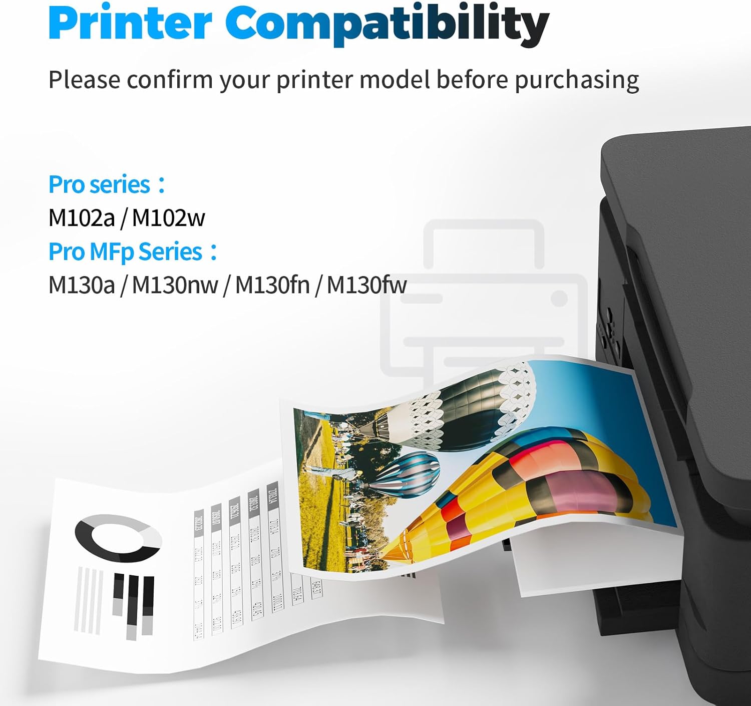17A Toner Cartridge Replacement for HP 17A CF217A Compatible with HP LaserJet Pro M102w M130nw M130fw M130fn M102a M130a Pro MFP M130 M102 Series Printer (Black, 2-Pack)