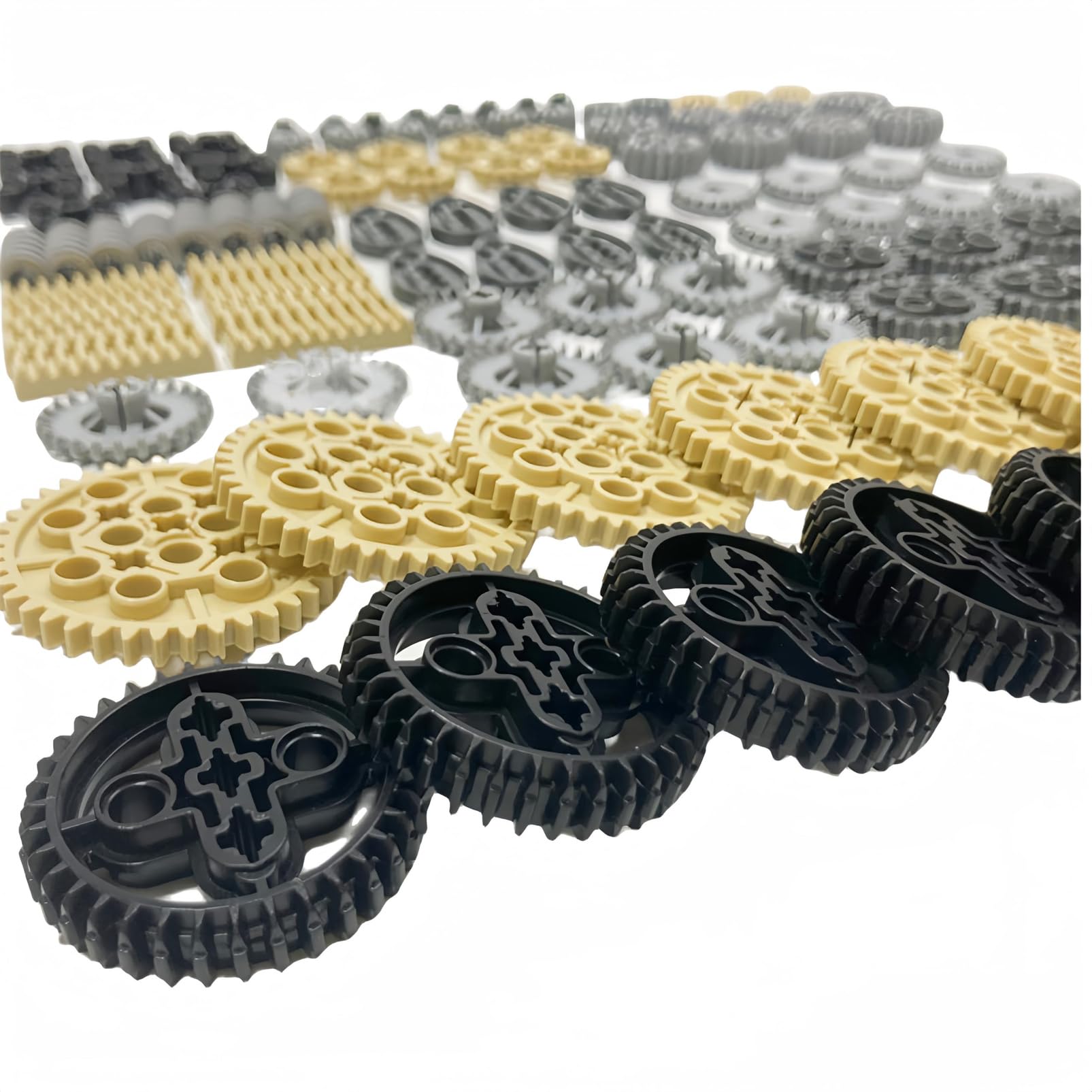Technik Ersatzteile Set, 120 Stück Technik Getriebe Zahnrad Zahnstange Technic Klemmbausteine Getriebe Zahnräder Differential Teile Steine Bausteine Bausatz