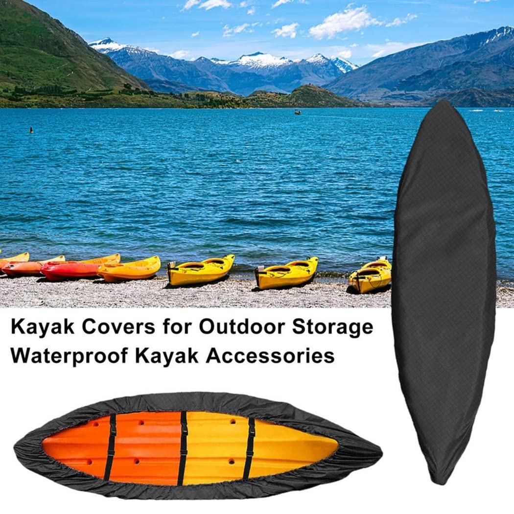 Kajak Kano Cover Waterdicht 420D Oxford - Geschikt Voor 5.1-5.5m Kajaks - Zwart