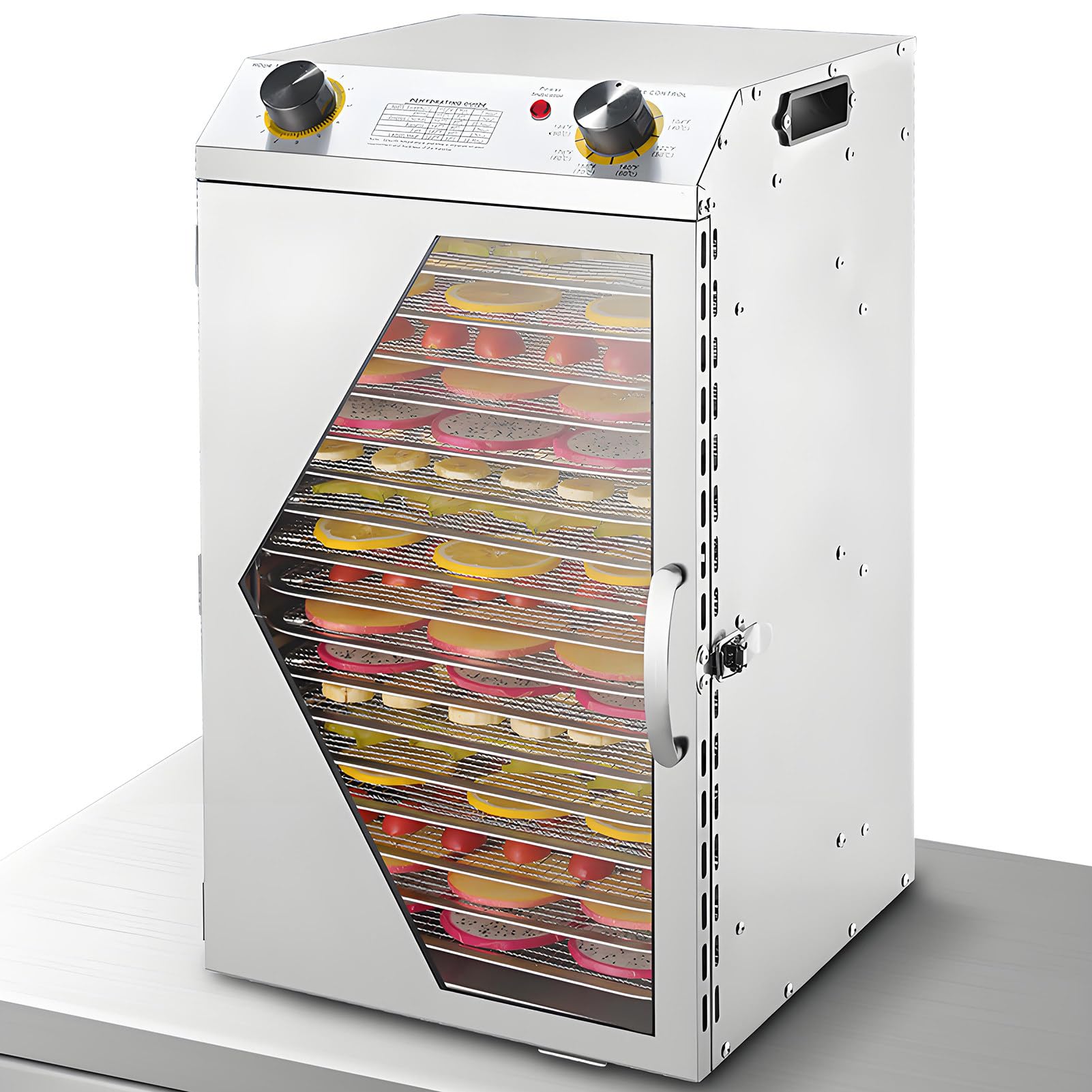 SHENGSHIYU Dried Meat Dehydrator,Dried Fruit Machine,0–12h Timer 18tiers