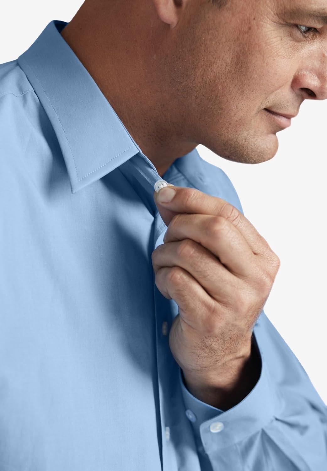 KingSize Men's Big & Tall Tall Wrinkle-Free Button-Down Collar Dress Shirt