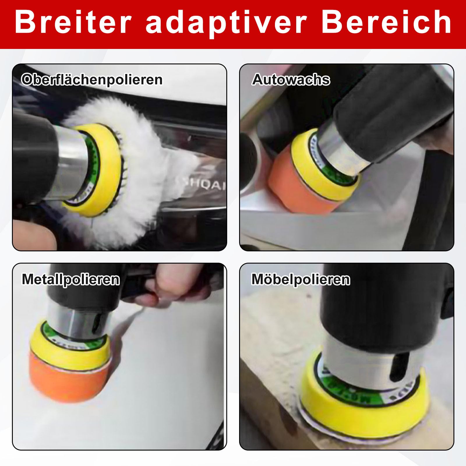 Mini Poliermaschine & Druckluft Exzenterschleifer Auto Polierer Set | 25mm 50mm 75mm Exzenter Schleifer Winkelschleifer mit 21tlg Polierschwamm,30tlg Schleifpapier Polierteller Kit Auto,Metall