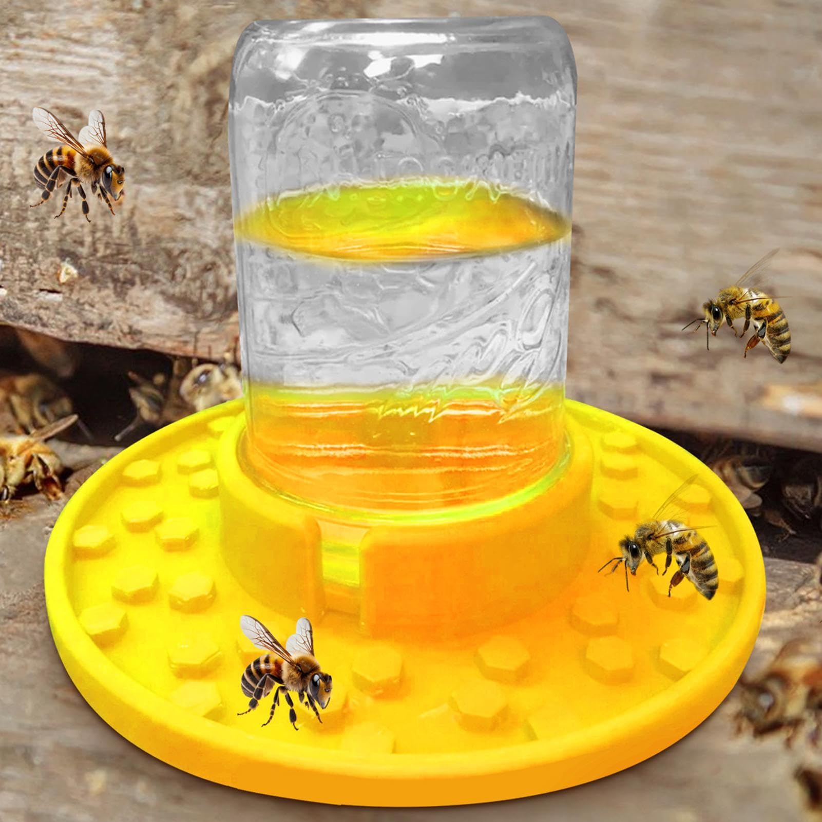 Abreuvoir à abeilles | Mangeoires pour ruches Mason Jar | Mangeoire d'entrée d'eau sucrée et abeille à miel, tasses à abeilles de jardin, mangeoire d'entrée efficace pour ruche, outil d'apiculteur