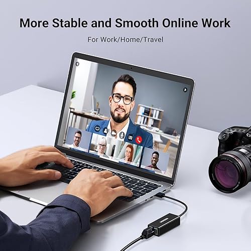 Miniatura 10 de UGREEN Adaptador USB-A a Ethernet, adaptador de red de 10100 Mbps, adaptador de Internet LAN con cable RJ45 para computadora portátil, compatible